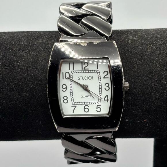 Black Studio Time Cuff Watch - Picture 1 of 4